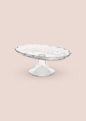 CAM AYAKLI OVAL SUNUM TABAK 31X20X12CM