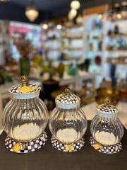 LEMON 3'LÜ PORSELEN CAM TOMBUL KAVANOZ