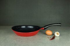 BORDAIN ALÜMİNYUM KIZARTMA TAVASI KIRMIZI 24CM