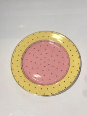 SARI PUANTİYELİ TEKLİ PASTA TABAK 20CM