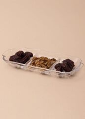 CAM BÖLMELİ SERVİS/SUNUM TABAK 30X13X4CM