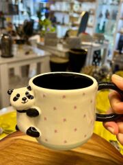 SİYAH PANDA DESEN KUPA 300ML