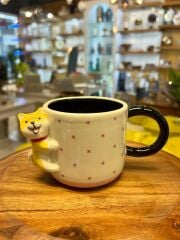 SARI PEMBE KÖPEK DESEN KUPA 300ML