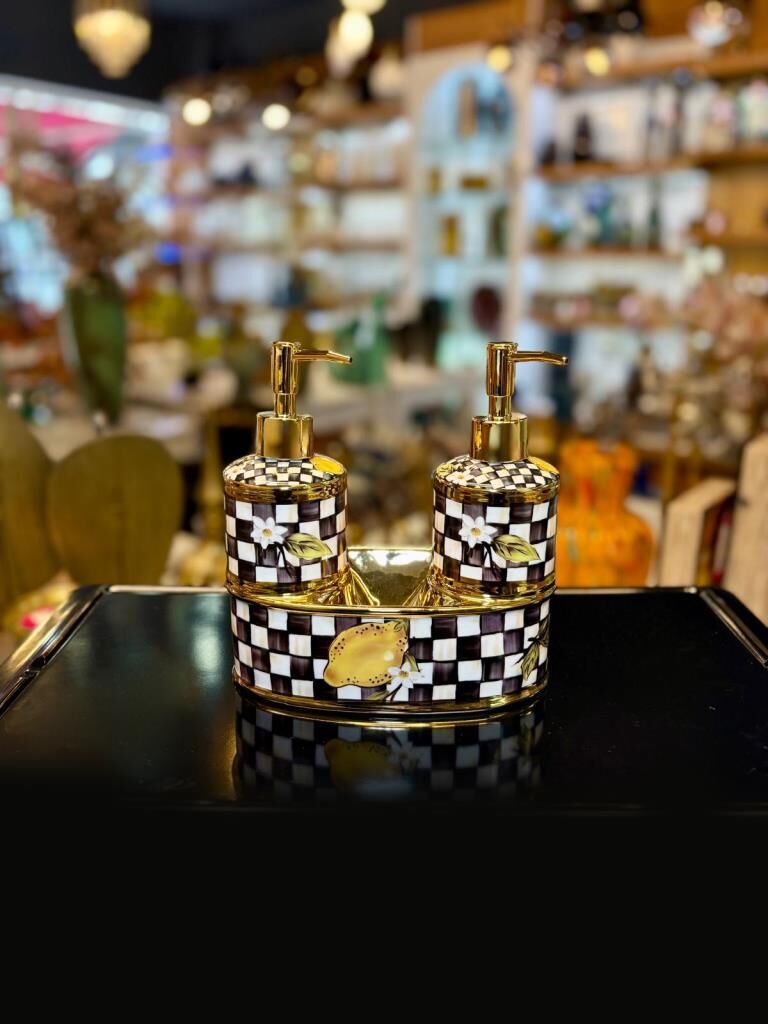 LEMON 2'Lİ PORSELEN SIVI SABUNLUK