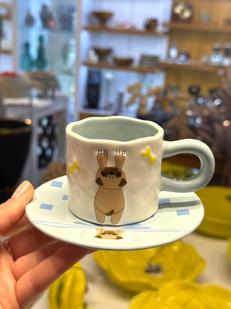 MAVİ KÖPEK TEK KİŞİLİK TÜRK KAHVESİ FİNCANI