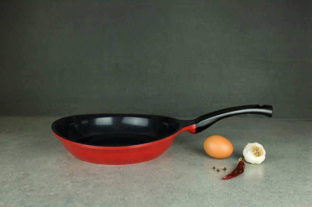 BORDAIN ALÜMİNYUM KIZARTMA TAVASI KIRMIZI 28CM