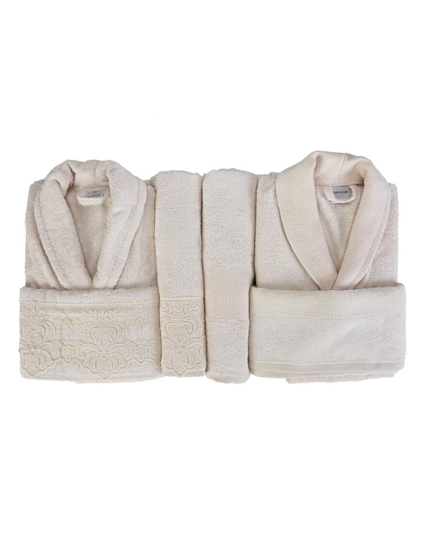 CARISSA GOLD DANTELLİ BAMBU AİLE BANYO SETİ