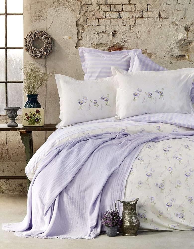 KARACA HOME TESLA LİLA ÇİFT KİŞİLİK NEVRESİM&PİKE TAKIMI