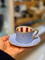 6 RENK PUANTİYELİ 6 KİŞİLİK TÜRK KAHVESİ FİNCANI