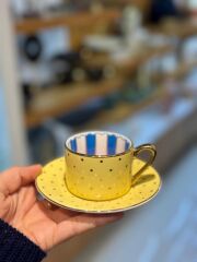 6 RENK PUANTİYELİ 6 KİŞİLİK TÜRK KAHVESİ FİNCANI