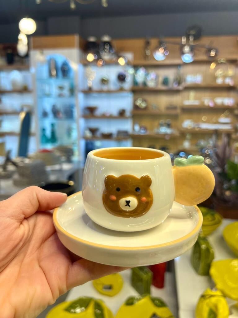 KAHVERENGİ AYICIK TEK KİŞİLİK TÜRK KAHVESİ FİNCANI