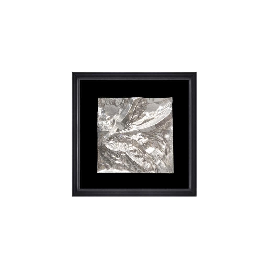 SİYAH GÜMÜŞ YAĞLI BOYA TABLO DESEN2 81X81CM