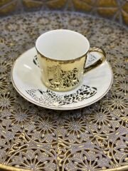 ALTIN ÇİZGİLİ 6 KİŞİLİK TÜRK KAHVESİ FİNCANI DESEN7