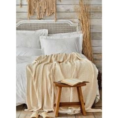 KARACA HOME SILVIO GOLD NEVRESİM&ÖRGÜ BATTANİYE SETİ ÇİFT KİŞİLİK