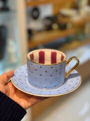 6 RENK PUANTİYELİ 6 KİŞİLİK ÇAY FİNCANI