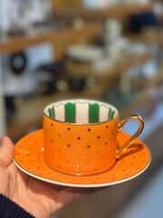 6 RENK PUANTİYELİ 6 KİŞİLİK ÇAY FİNCANI