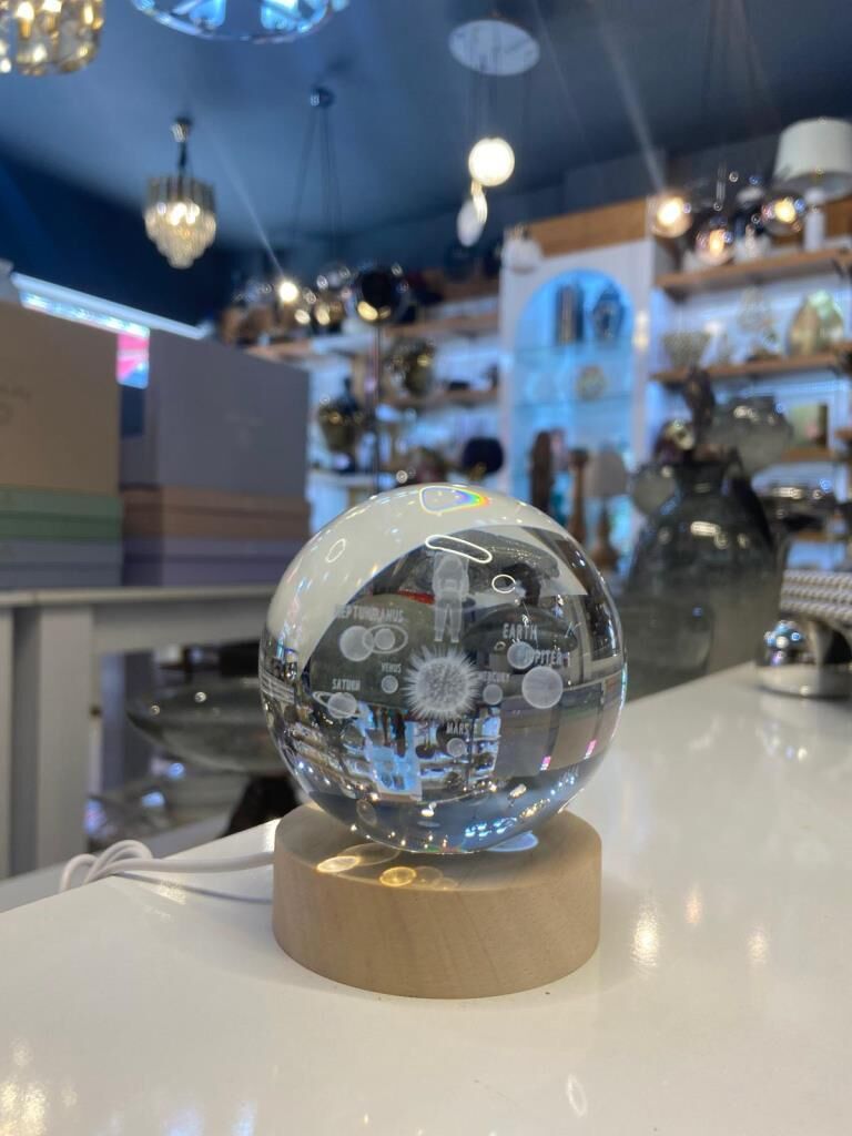 ASTRONOT CAM IŞIKLI DEKORATİF KÜRE 8CM