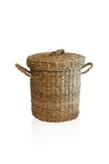 HASIR KULPLU YUVARLAK ÇAMAŞIR SEPETİ 38CM
