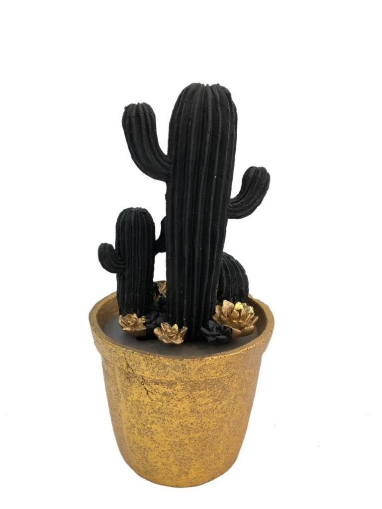 SİYAH ALTIN SAKSILI KAKTÜS 29CM