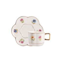 VIVIAN MOR ÇİÇEKLİ TEK KİŞİLİK TÜRK KAHVESİ FİNCANI