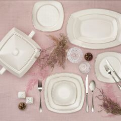 MIXED PLATİN 60 PARÇA YEMEK TAKIMI