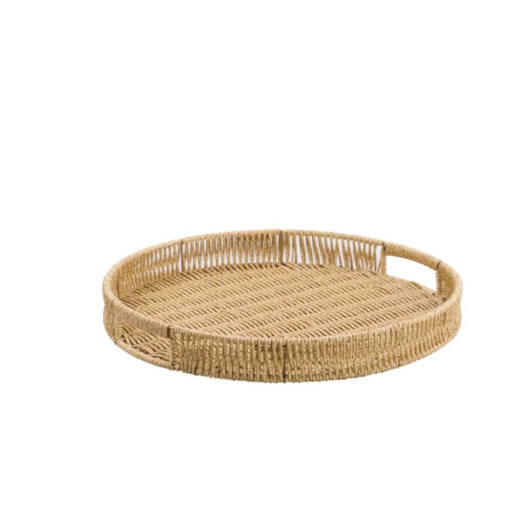 SENTETİK HASIR YUVARLAK TEPSİ 34CM