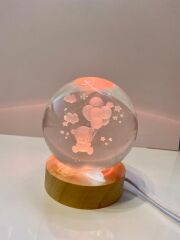 AYICIKLI CAM IŞIKLI DEKORATİF KÜRE 8CM