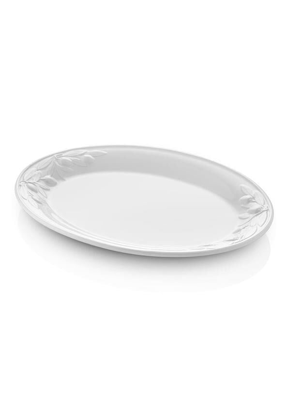 GRANDE BEYAZ OVAL SERVİS TABAK 48X36CM