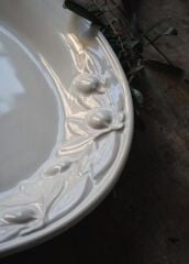 GRANDE BEYAZ OVAL SERVİS TABAK 48X36CM