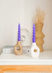 CANDY MOR 2'Lİ ŞAMDAN MUM 17CM
