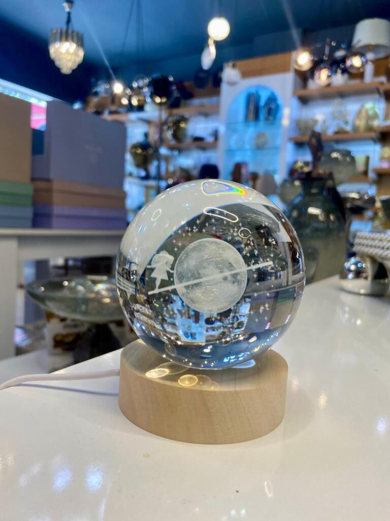 DÜNYA CAM IŞIKLI DEKORATİF KÜRE 8CM