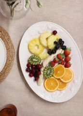 GRANDE BEYAZ OVAL SERVİS TABAK 40CM