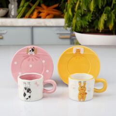 KEDİ&KÖPEK 2 KİŞİLİK TÜRK KAHVESİ FİNCANI