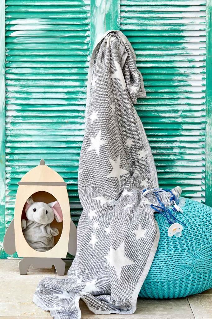 BABY STAR GRİJ  BEBEK PİKESİ 80X120CM