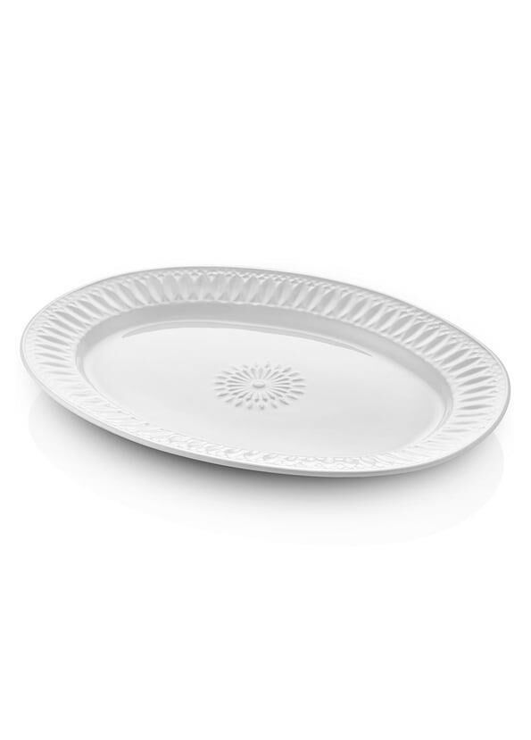 GRANDE BEYAZ OVAL SERVİS TABAK 50X37CM