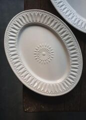 GRANDE BEYAZ OVAL SERVİS TABAK 50X37CM