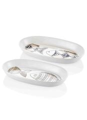 WISH KREM OVAL 2'Lİ SERVİS TABAK 29CM