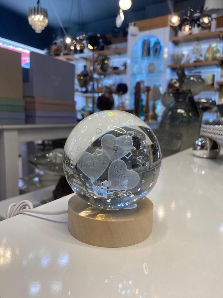 KALP CAM IŞIKLI DEKORATİF KÜRE 7CM