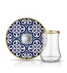 KOLEKSİYON DERVISH KARO TURKUAZ ÇAY SETİ 1 KİŞİLİK