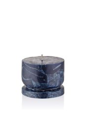 MARBLE LACİVERT MUM 10X7CM