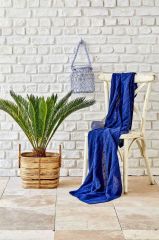 SOFA LACİVERT ÖRGÜ BATTANİYE