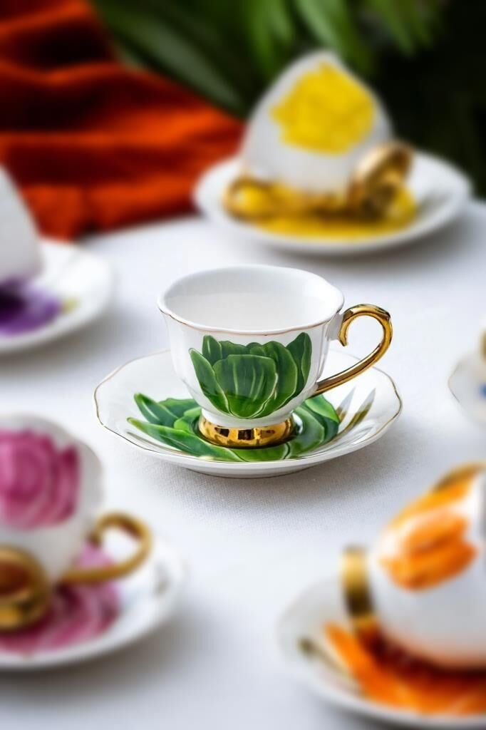 TIFFANY YEŞİL 2 KİŞİLİK TÜRK KAHVESİ FİNCANI