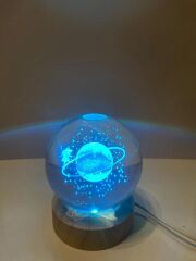 DÜNYA CAM IŞIKLI DEKORATİF KÜRE 7CM