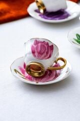 TIFFANY FUŞYA 2 KİŞİLİK TÜRK KAHVESİ FİNCANI