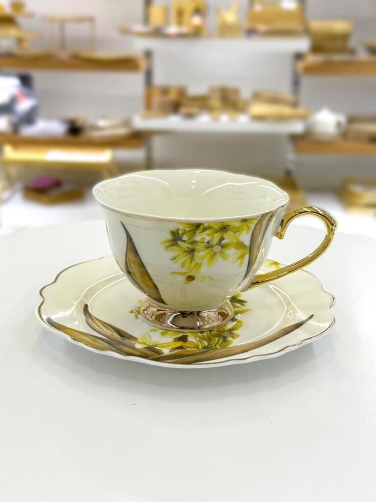 FIORE SARI TEK KİŞİLİK ÇAY FİNCANI