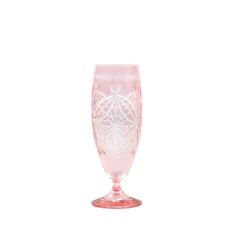 PEMBE KRİSTAL AYAKLI UZUN TEKLİ KADEH DESEN1