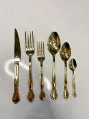 VİKON TİTANYUM GOLD 6 KİŞİLİK 36 PARÇA ÇATAL KAŞIK BIÇAK SETİ