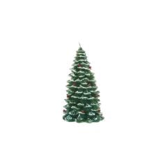 BONCUK DEKORLU ÇAM NOEL MUM 18x9CM