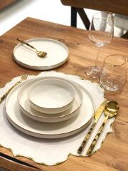 GOLD MODERN 6 KİŞİLİK 24 PARÇA YEMEK TAKIMI
