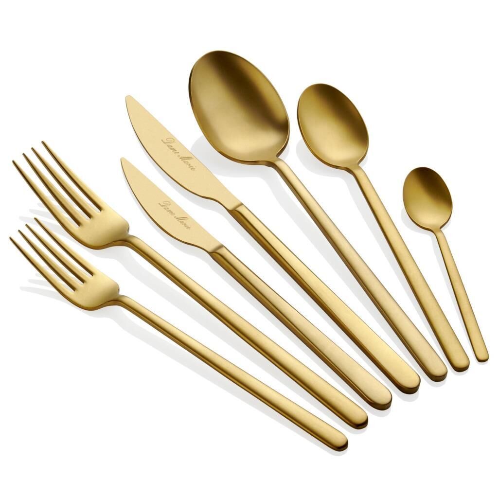 ALLEGRA MAT GOLD 42 PARÇA ÇATAL KAŞIK BIÇAK SETİ